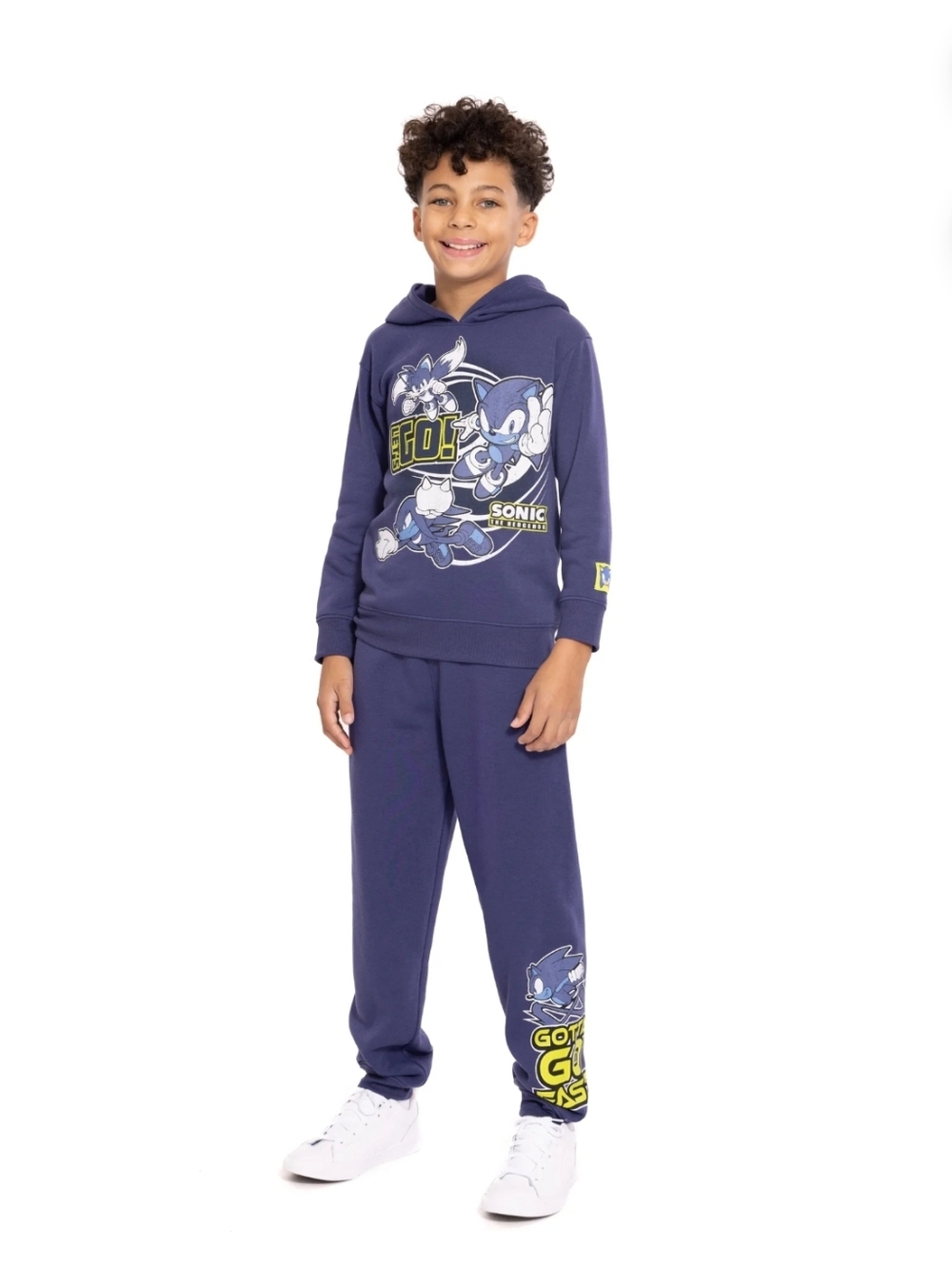 Sonic the Hedgehog Boys Long Sleeve Graphic Hoodie and Joggers Set, 2-Piece